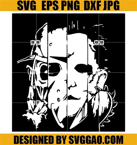 Freddy Jason Michael Myers And Leather Face Squad Svg