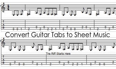 Free guitar tab sheet music. How to Convert Guitar Tabs to Sheet Music Online Free