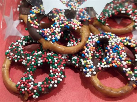 Chocolate Covered Pretzels With Sprinkles For My Grandson