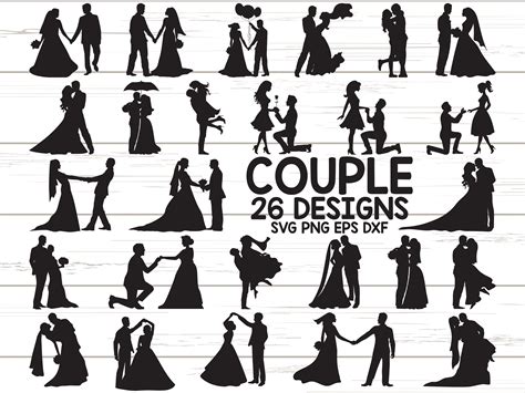 People Svg File Couple In Love Silhouettes Cricut File Couples Svg