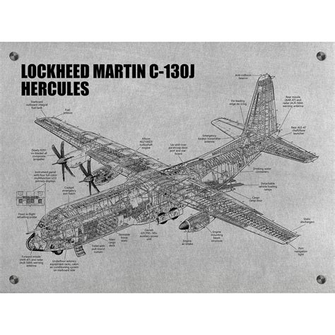 Lockheed Martin C 130j Hercules Aluminum Aviation Art Touch Of