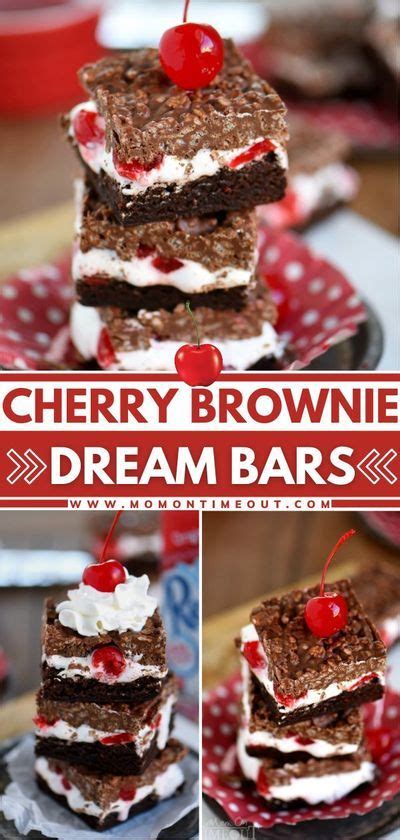 Cherry Brownie Dream Bars Christmas Desserts Easy Desserts