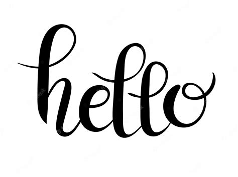 Premium Vector Hello Script Hand Written Lettering Inscription For
