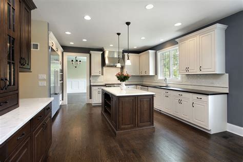Grey kitchen cabinets in modern farmhouse decor 2021 Laminate Flooring Installation Costs + Prices Per Square Foot