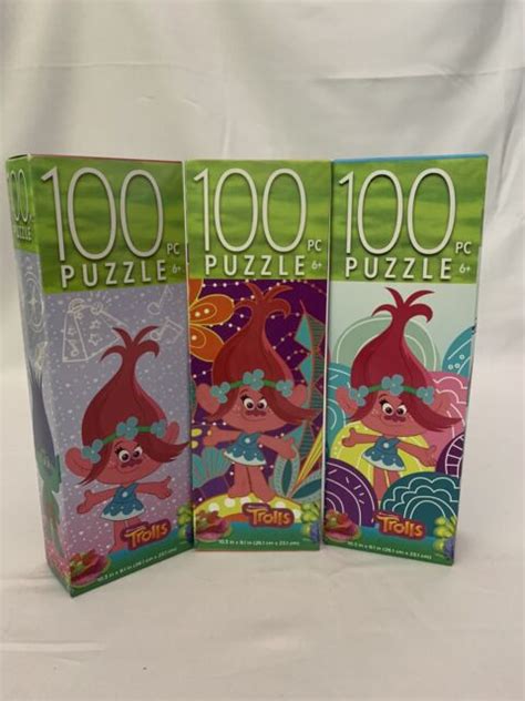 Trolls Puzzles 100 Piece Lot Of 3 Kids Jigsaw Puzzle Age 6 Ebay