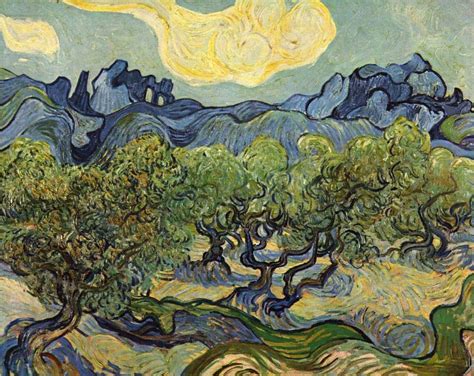 Vincent Van Gogh Landscape With Olive Trees Painting Framed Paintings For Sale