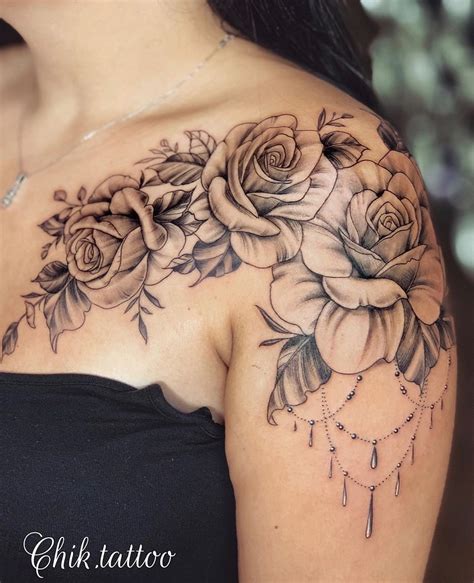 Rose Tattoos For Women Shoulder Tattoos For Women Sleeve Tattoos For