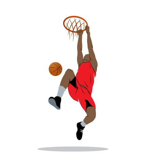 Abstract Basketball Player With Ball On A White Background Vector
