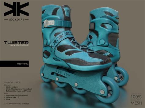 Second Life Marketplace Twister Unisex Rollerblade Astral Kokoia