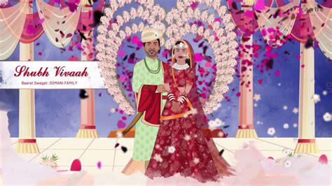 Best Animated Wedding Video Invite Wedding Animation Video I Whatsapp