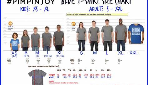 Standard T-Shirt Size Chart – The Shop Forward