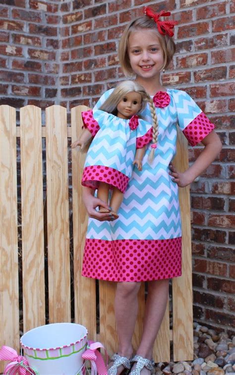Girls Boutique Peasant Dress And Matching Doll By Kinleaskloset 4000