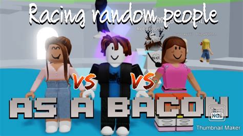 Racing Random People As A Bacon In Tower Of Hell Roblox Youtube