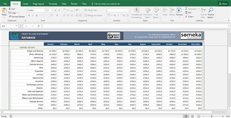 Pandl Spreadsheet For Profit And Loss Statement Template Free Excel