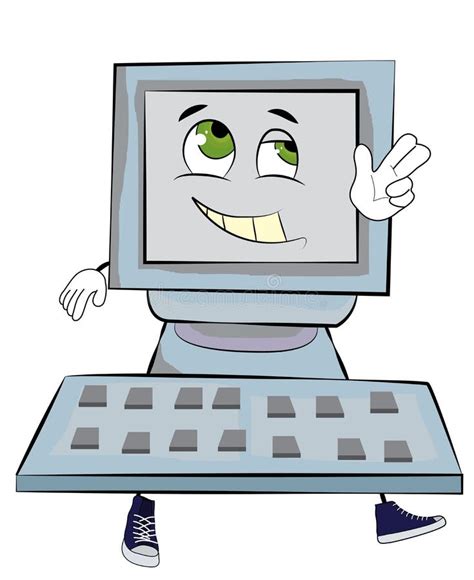 Happy Computer Cartoon Stock Illustration Illustration Of Character