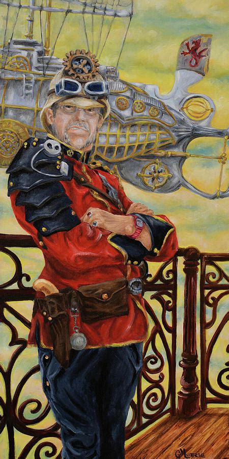 Steampunk Airship Captain Painting By Gm Luttrell Fine Art America