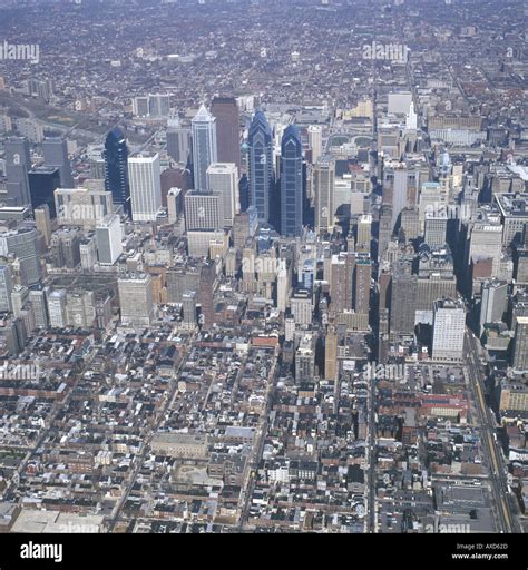 Aerial View Of Philadelphia Pennsylvania Usa Stock Photo Alamy