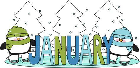 January Clip Art - January Images - Month of January Clip Art