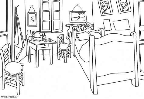 Girl Bedroom Coloring Page