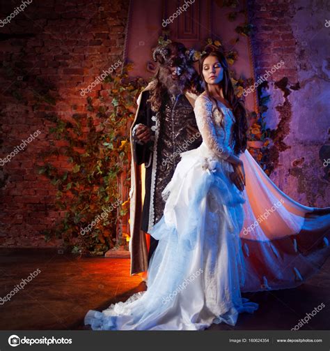 Fine Art Photo Of Beauty And Beast Beautiful Girl And A Monster Fairy