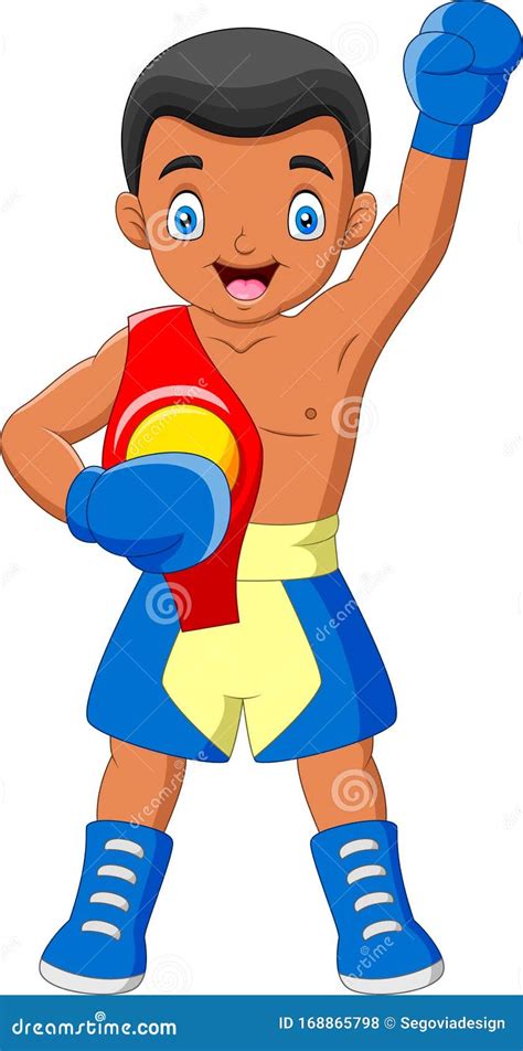 Cartoon A Boxing Championship Boys Stock Vector Illustration Of