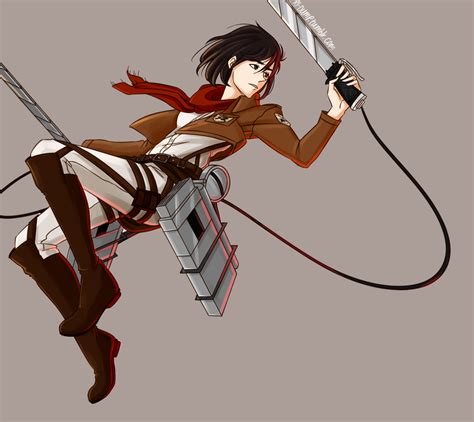 Mikasa Ackerman Pose In Anime Clip Art Library
