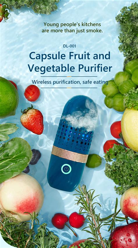 Capsule Fruit Vegetable Purifier Automatic Cleaning Disinfection Detox