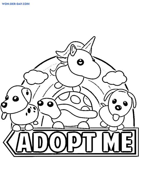 Adopt Me Coloring Pages Wonder Roblox Spil
