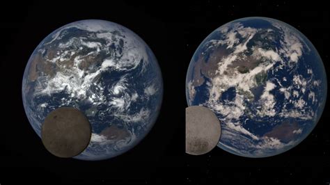 Moon Transiting The Earth Simulation With Noaa Dscovr Satellite Images