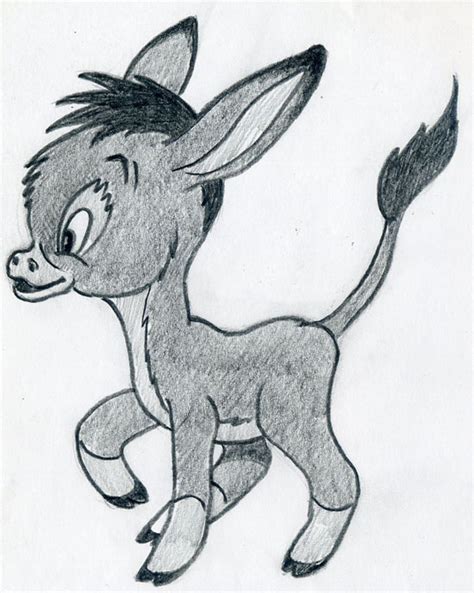 Lets Draw Cartoon Donkey Cute And Lovely Few Easy Steps