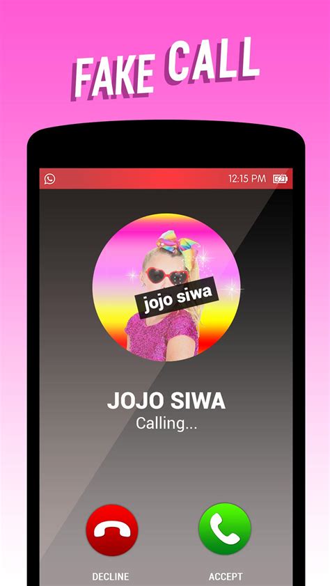 Fake Call From Jojo Siwa Apk For Android Download