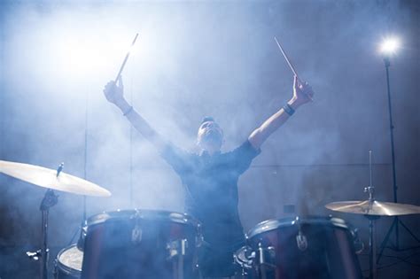 Rock Band Drummer On Stage Stock Photo Download Image Now Istock
