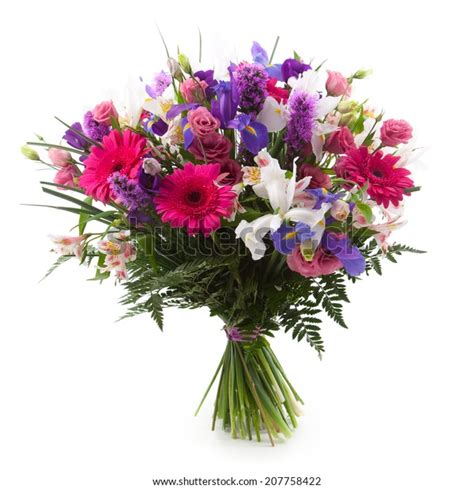 Pink Purple White Flowers Bouquet Stock Photo 207758422 Shutterstock
