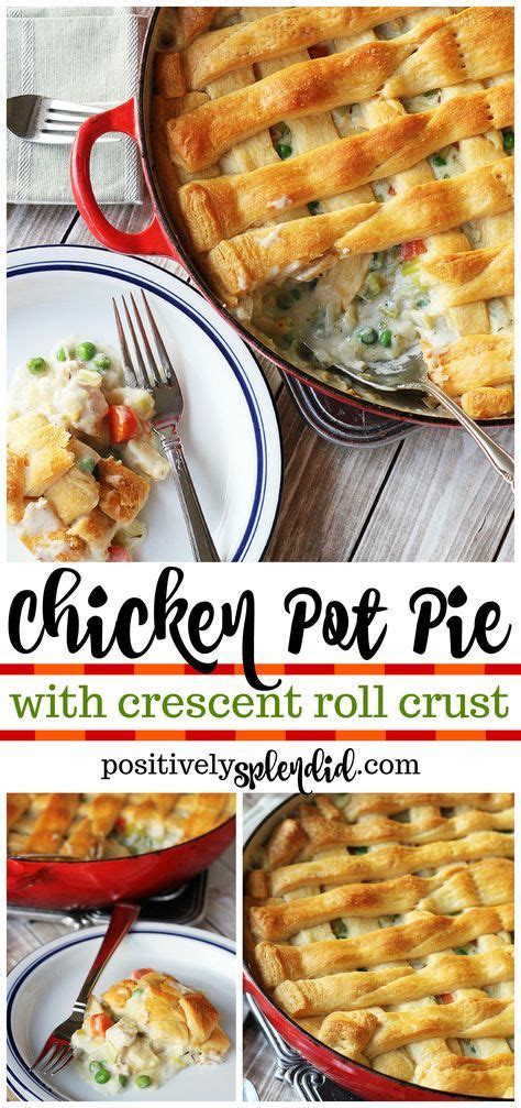 I will be sharing some fancy crust ideas, from making a classic lattice top and stylish braids to cutting. Chicken Pot Pie with Crescent Roll Crust | Recipe ...