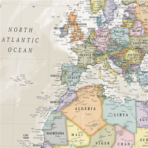 Buy Maps International Giant World Map Classic Large World Map Poster Laminated H X