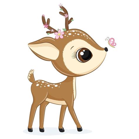 Baby Deer Clipart Guarderia De Animales Historieta Graciosa Dibujos