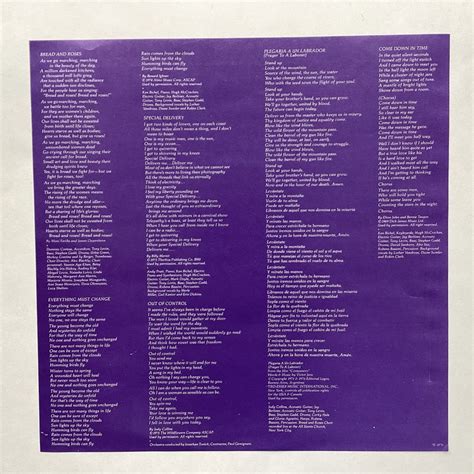 Judy Collins Bread And Roses Vinyl Lp Record Elektra 7e 1076 Vintage 1976 Lyrics Insert Etsy