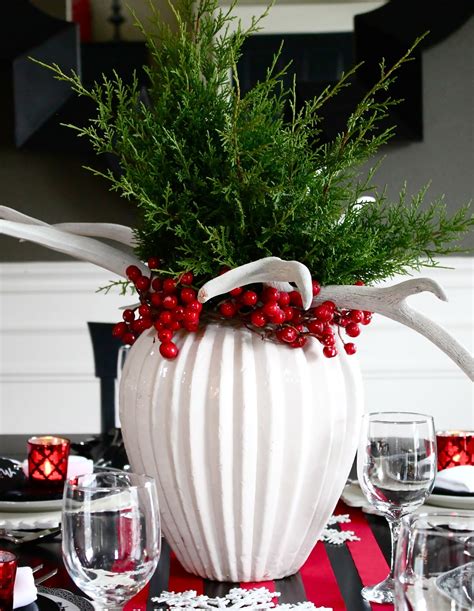 The Yellow Cape Cod Antler Evergreen Holiday Centerpiece