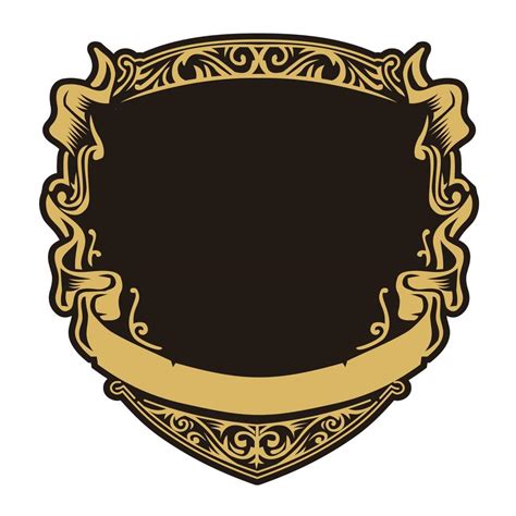 Blank Shield Emblem Template 5512038 Vector Art At Vecteezy
