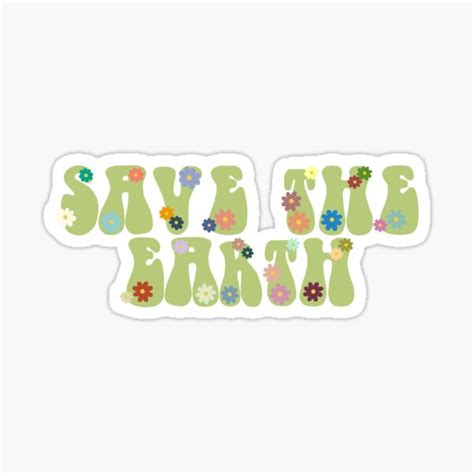 Paper Party Supplies Earth Sticker Recycle Sticker Symbol Nature