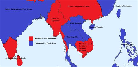 Nationstates Dispatch Map Of Southeast Asia Post Cold War Era