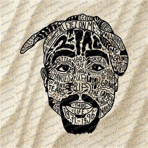 Tupac Shakur 2pac Svg File Tupac Shakur Svg Design Clipart
