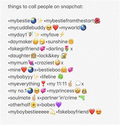names for snapchat names for snapchat cute names for girlfriend cute snapchat names