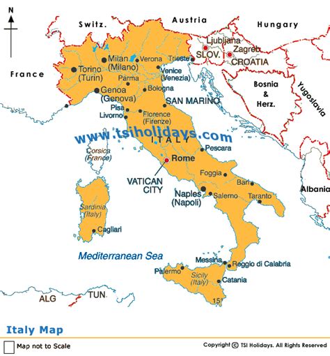 Italy Map Tourist Attractions