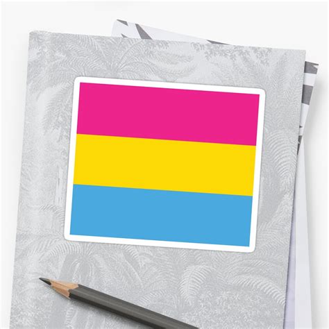 Pansexual Pride Flag Sticker By Queerdelion Redbubble