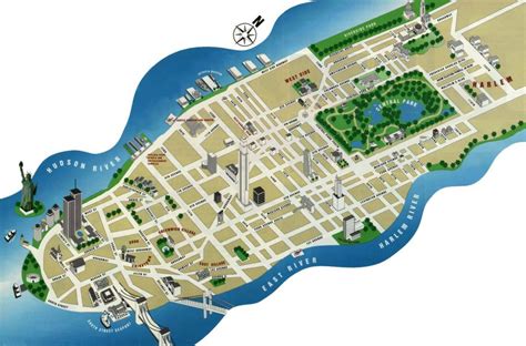 Map Of Manhattan Nyc And Travel Information Download Free Map Of