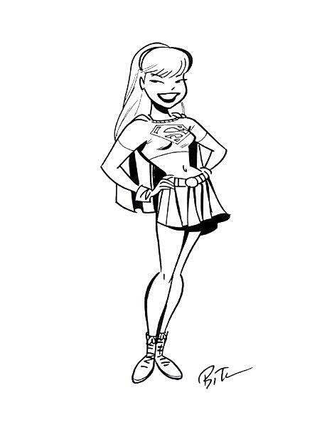 supergirl sketch by bruce timm power girl supergirl supergirl comic bruce timm drawing poses