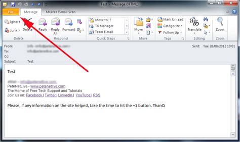 Petenetlive Kb0000663 Microsoft Outlook Showing Email Headers
