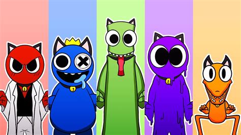 All Rainbow Friends Paws Dance Sad Cat Dance Complete Editon Roblox