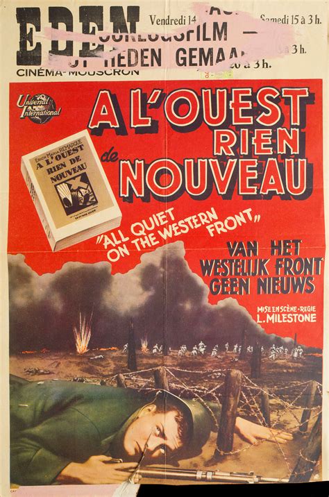 All Quiet on the Western Front R1950s Belgian Poster - Posteritati